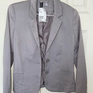 H&M Gray Fitted Blazer